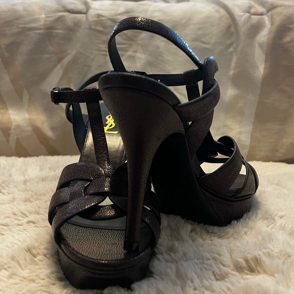 YSL Saint Laurent Tribute Open Toe Sandals 39.5
New, no box, deep burgundy - Picture 4 of 5